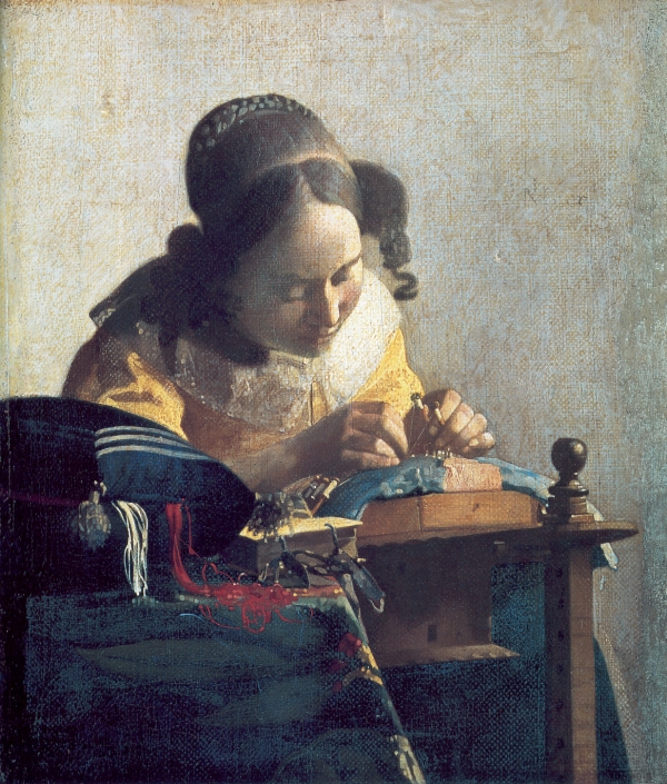 Lacemaker by Johannes Vermeer